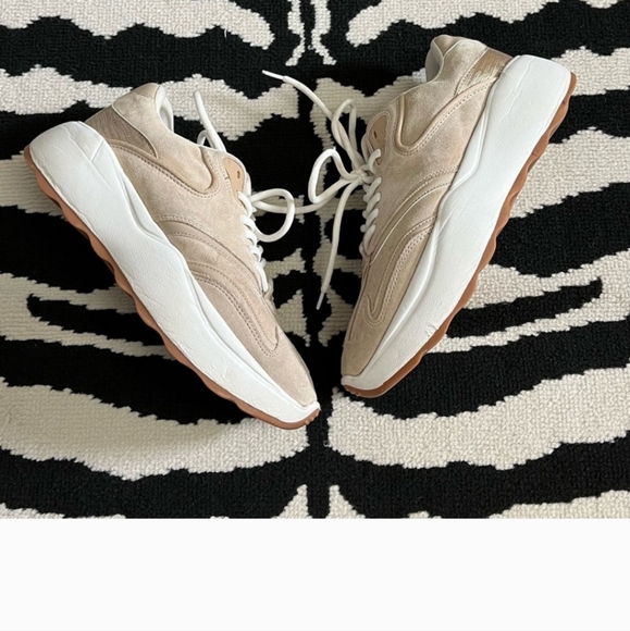 Zara sneakers leather cream in great condition sizen37 / 6.5 leather - Picture 8 of 12